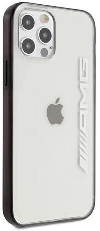 Mercedes AMG AMHCP12LAESLBK Apple iPhone 12 Pro Max skaidrus kietas dėklas Metallic Painted