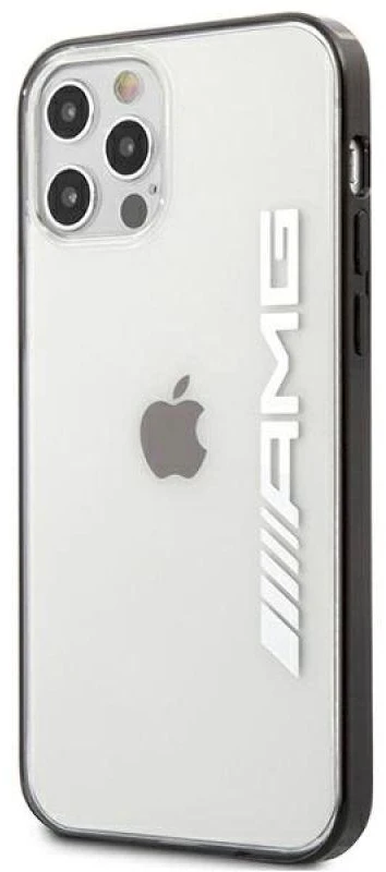 Mercedes AMG AMHCP12LAESLBK Apple iPhone 12 Pro Max skaidrus kietas dėklas Metallic Painted