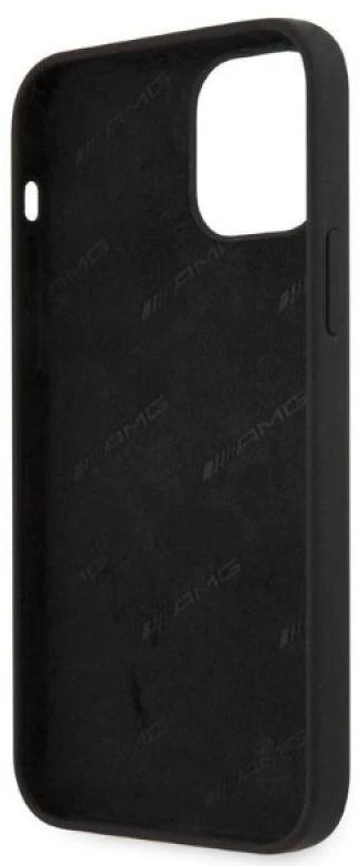 Mercedes AMG AMHCP12LSGLBGN Apple iPhone 12 Pro Max 6.7″ juodos spalvos kietas dėklas with Silicone Big Logo