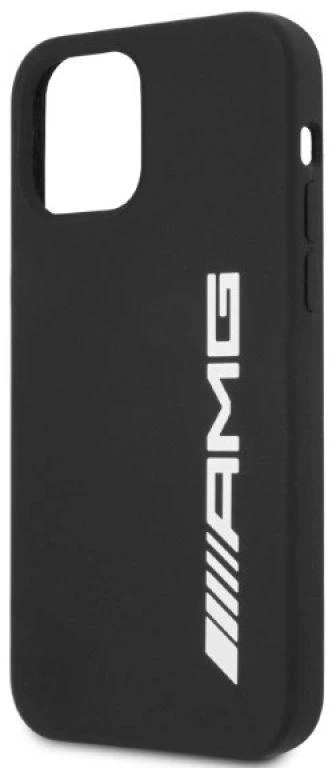 Mercedes AMG AMHCP12LSGLBGN Apple iPhone 12 Pro Max 6.7″ juodos spalvos kietas dėklas with Silicone Big Logo