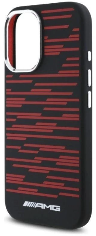 Mercedes AMG AMHMP16S24SSRRK Apple iPhone 16 6.1″ juodos spalvos kietas dėklas Silicone Graphics MagSafe