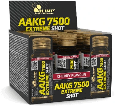 Amino rūgščių shot Olimp AAKG 7500 Extreme Shot 9 × 25 ml, vyšnių skonio