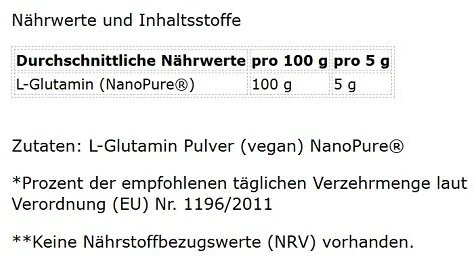 Amino rūgštis glutaminas GN Nano Pure 500g