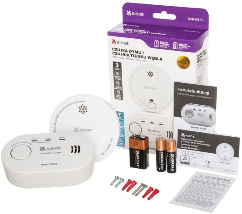 Carbon monoxide detector K5CO + smoke detector 2030-DSR3 KIDDE