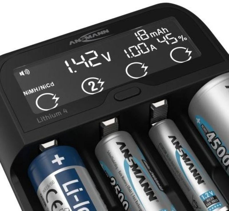 Ansmann Lithium 4 baterijų įkroviklis Akumuliatoriaus kroviklis DC