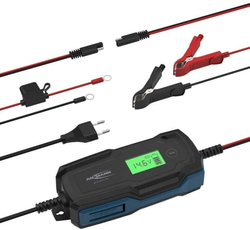 Ansmann 1001-0144 automobilio akumuliatoriaus įkroviklis 6 – 14 V Juoda