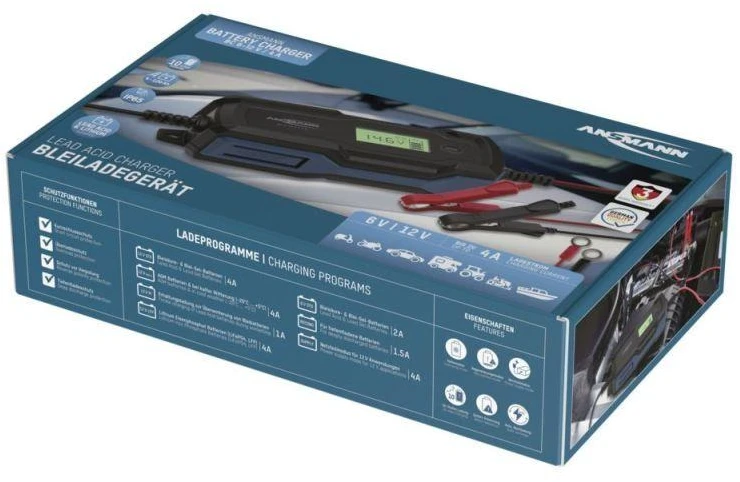 Ansmann 1001-0144 automobilio akumuliatoriaus įkroviklis 6 – 14 V Juoda