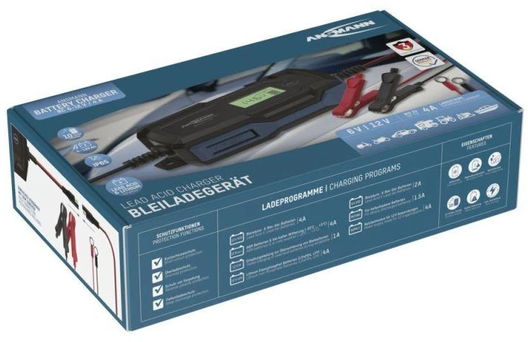 Ansmann 1001-0144 automobilio akumuliatoriaus įkroviklis 6 – 14 V Juoda