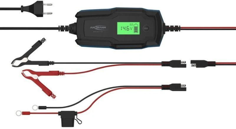 Ansmann 1001-0144 automobilio akumuliatoriaus įkroviklis 6 – 14 V Juoda
