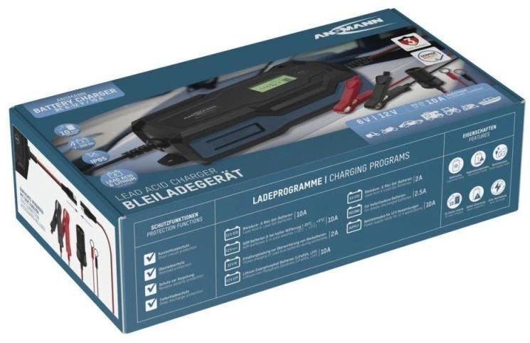 Ansmann 1001-0146 automobilio akumuliatoriaus įkroviklis 6 – 14 V Juoda