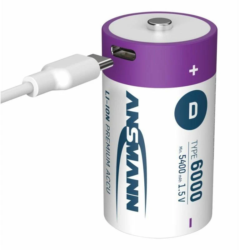 Ansmann 1314-0005 buitinė baterija Įkraunama baterija D Ličio-jonų (Li-Ion)