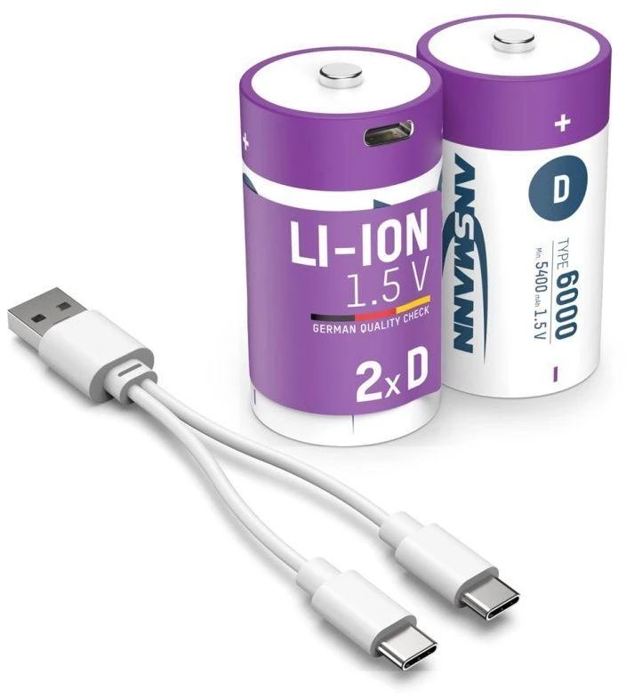 Ansmann 1314-0005 buitinė baterija Įkraunama baterija D Ličio-jonų (Li-Ion)
