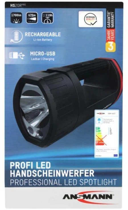 Ansmann HS20R Pro LED rankinis prožektorius