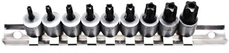 ANTGALIO GALVUTĖS | 6,3 MM (1/4") KVADRATINĖ JUNGTIS | APSAUGOTOS NUO KLASTOJIMO „TS-STAR“ (SKIRTOS „TORX PLUS“) | 9 VNT. (2355)