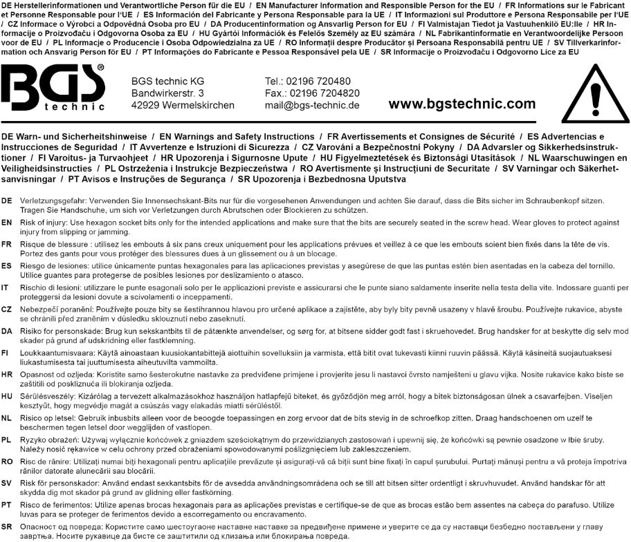 BGS ANTGALIS | ILGIS 30 MM | 10 MM (3/8") SUKIMO KVADRATAS | VIDINIS ŠEŠIAKAMPIS 8 MM (4954)