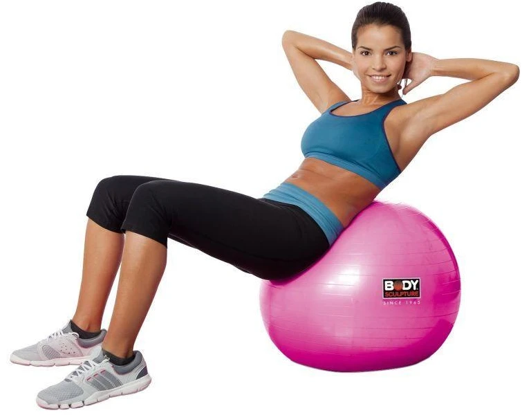 Gimnastikos kamuolys ANTI-BURST BB 001, 56 cm, Rožinis