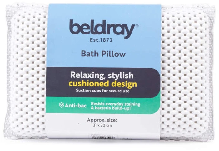 Antibakterinė vonios pagalvė Beldray Anti-Bac, balta