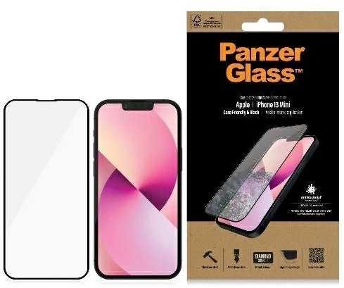 Panzer Glass PanzerGlass | Skaidri ekrano apsauga | Apple | iPhone 13 Mini | Grūdintas stiklas | Juodas | Antibakterinis stiklas; Atsparus įbrėžimams ir bakterijoms; Amortizatorius; Lengva montuoti