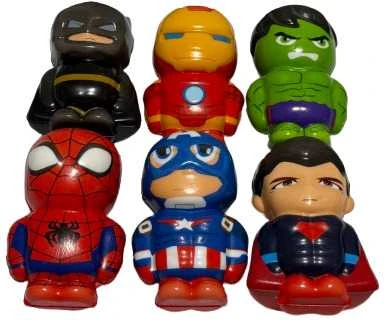 Antistresinis Žaislas Spiderman, Batman, Superman, Hulk, Ironman, Captain America. 6 vnt