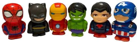 Antistresinis Žaislas Spiderman, Batman, Superman, Hulk, Ironman, Captain America. 6 vnt