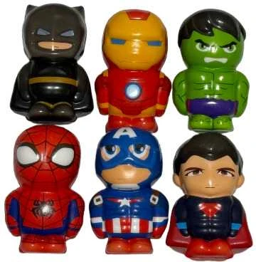 Antistresinis Žaislas Spiderman, Batman, Superman, Hulk, Ironman, Captain America. 6 vnt