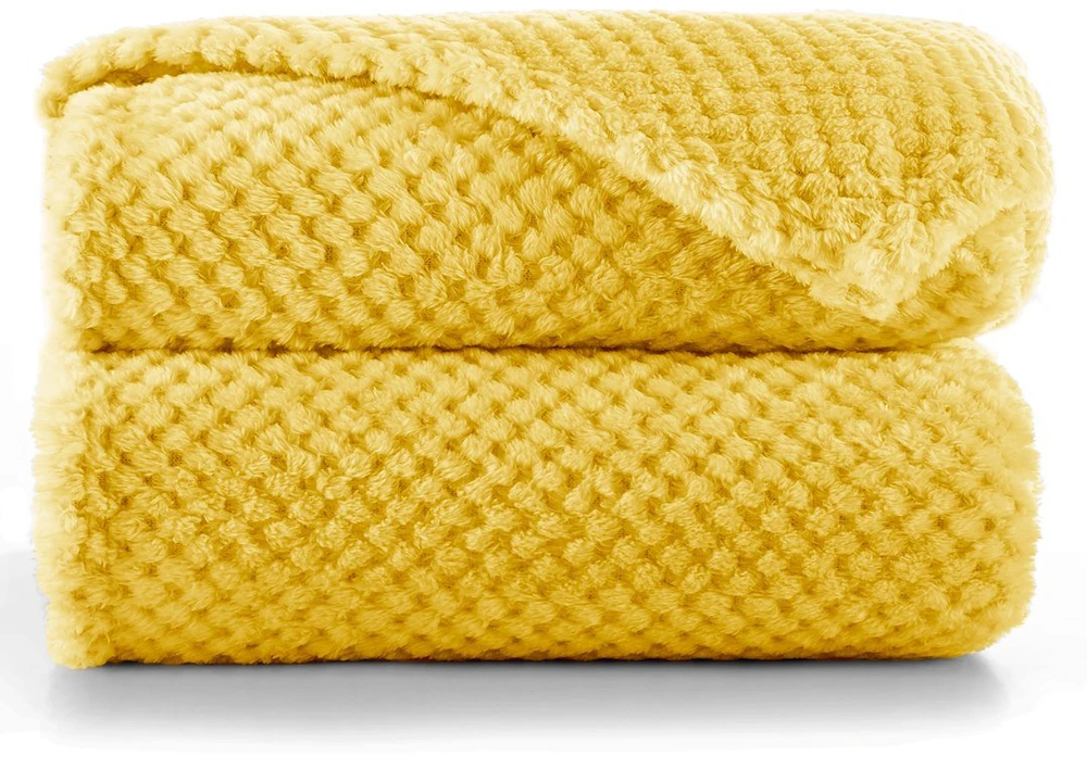 Antklodė DecoKing HENRY 70x150, garstyčių spalvos