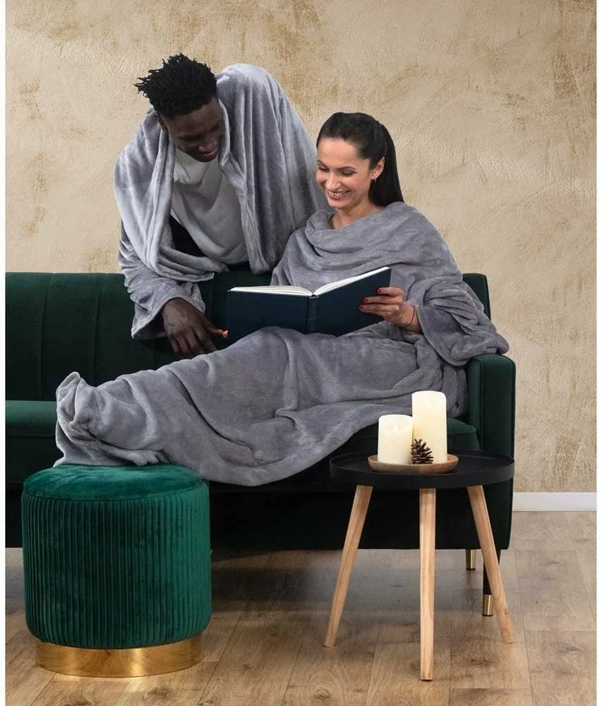 Pledas DecoKing Lazy, pilkas, 150 cm x 180 cm