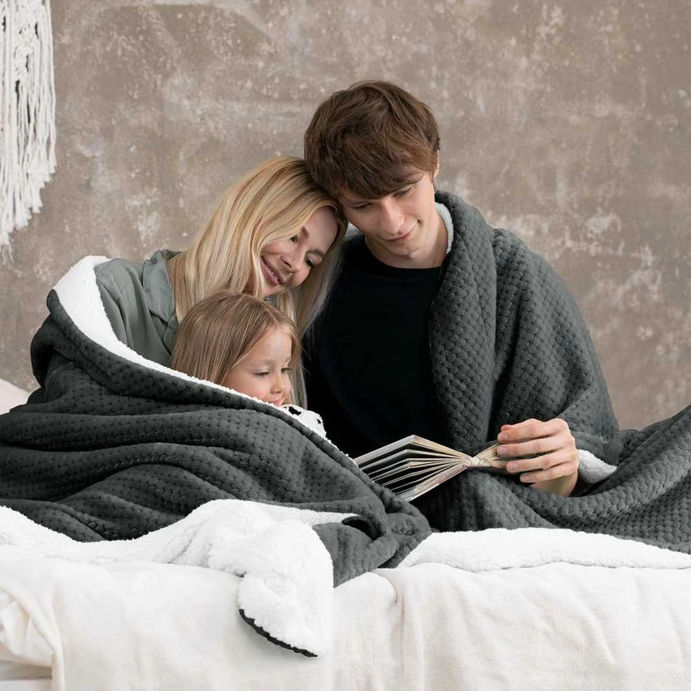 AmeliaHome Pledas SHLEEPY, 170X210 cm, spalva: tamsiai pilka
