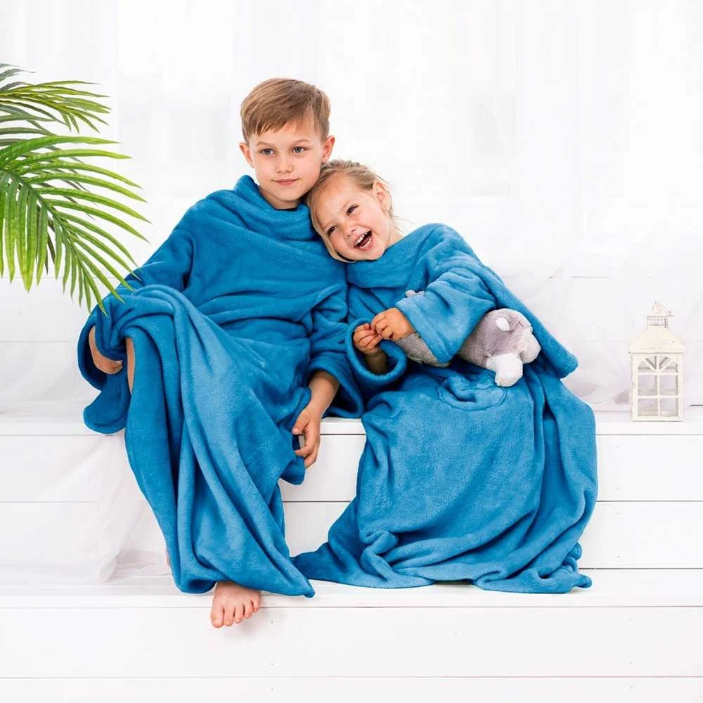 DecoKing Antklodė vaikams, tamsiai mėlyna (90×105 cm) — LAZYKIDS INDIGO