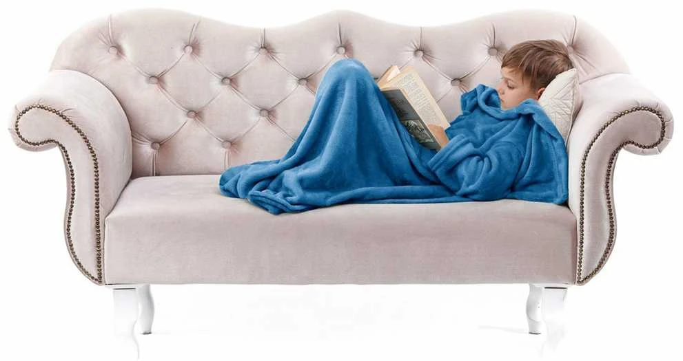 DecoKing Antklodė vaikams, tamsiai mėlyna (90×105 cm) — LAZYKIDS INDIGO