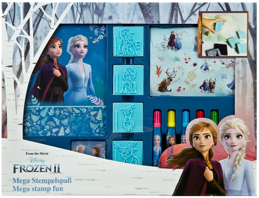 "Disney Frozen" antspaudų ir piešinių rinkinys