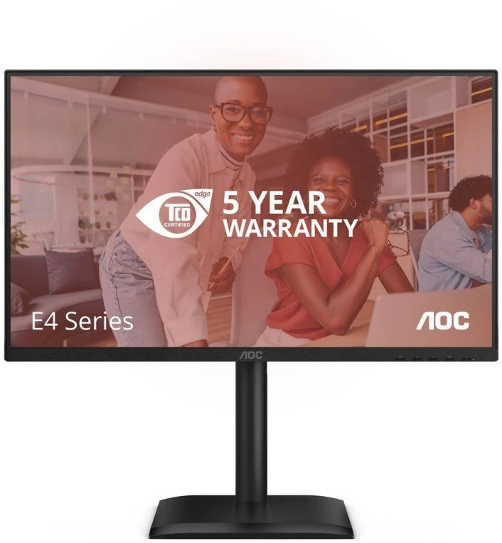 AOC 24E4U kompiuterio monitorius 60,5 cm (23,8 col.) 1920 x 1080 tašk. Full HD LED, juodas