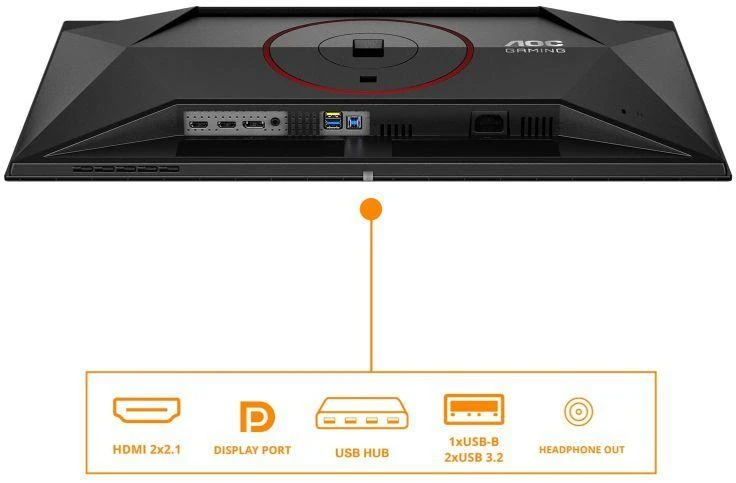 AOC G4 Q27G4ZDR kompiuterio monitorius 67,3 cm (26,5") 2560 x 1440 px Quad HD QD-OLED juodas, raudonas
