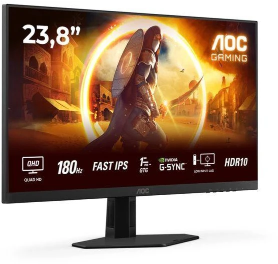Žaidimų monitorius AOC Q24G4RE, 23.8" QHD (2560x1440) Fast IPS, 180Hz, 1ms, HDR10, Adaptive Sync