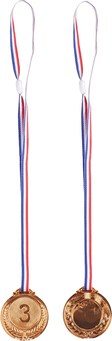 Lean Toys Klasikinis bronzinis medalis 6.5 cm
