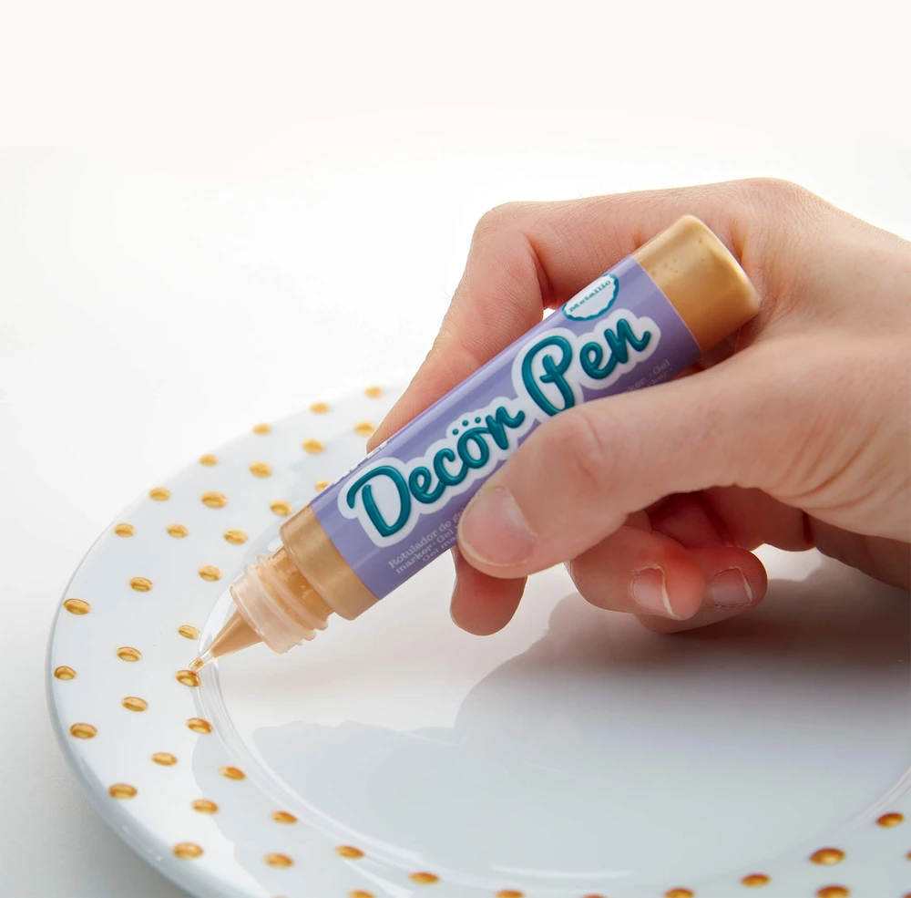 APLI 3D efektą suteikiantys metalizuoti markeriai „Decorpen“ (6 vnt.)
