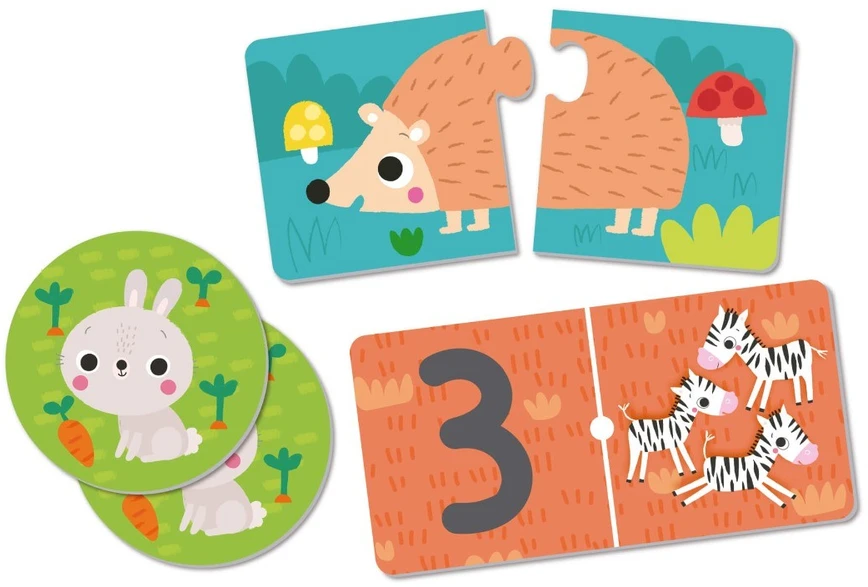 APLI Kids 3 žaidimai: Gyvūnai – dėlionė, domino, atmintis