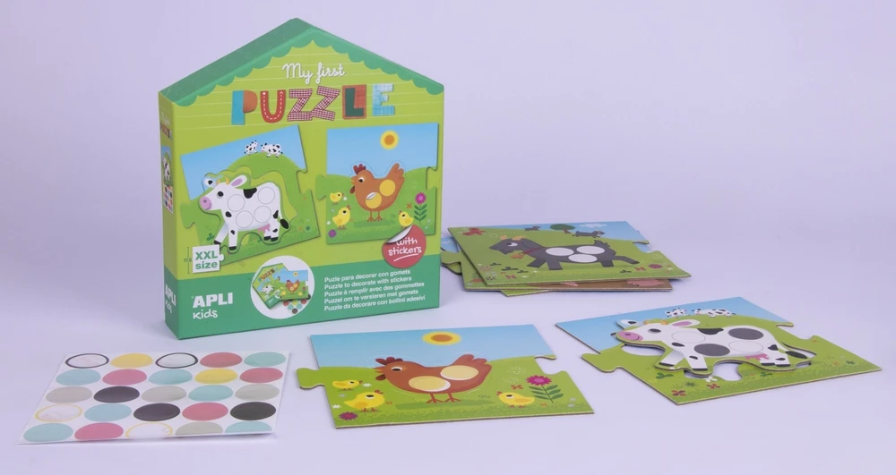 Apli Kids dėlionė su lipdukais „Gyvūnai“