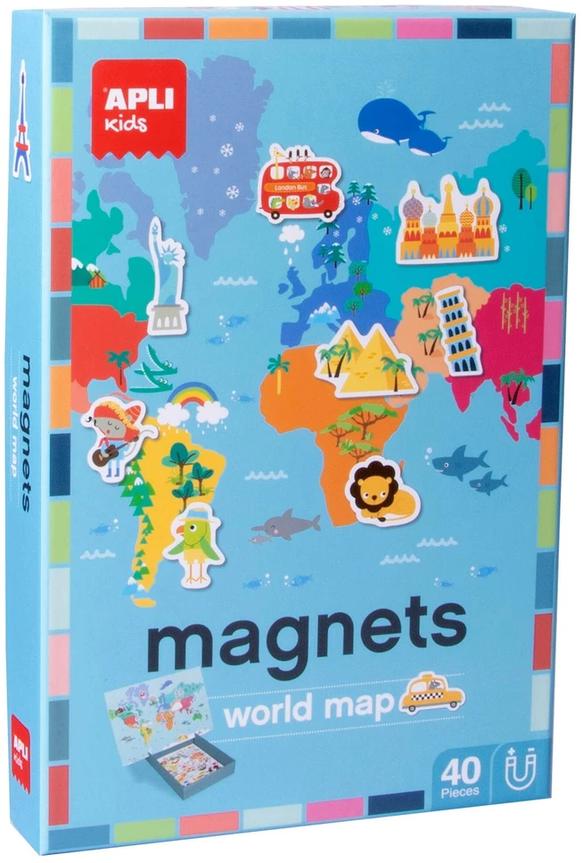 APLI KIDS magnetinis žaidimas Pasaulio žemėlapis, 16494