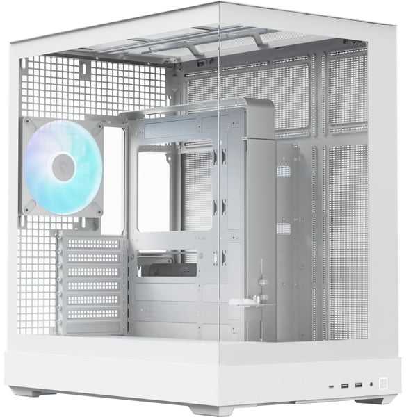 APNX V2-F-WT-v1, Tower-case - baltas, Tempered Glass x 3