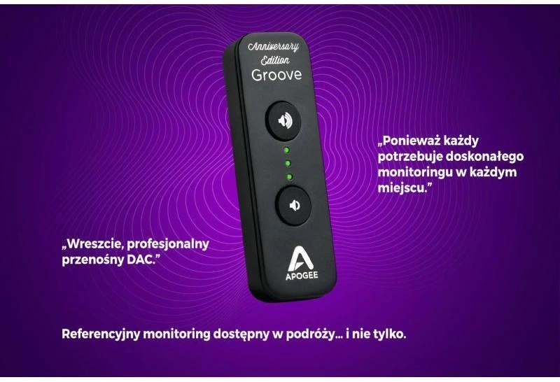 Apogee GROOVE Anniversary Edition – skaitmeninis-analoginis keitiklis ir ausinių stiprintuvas