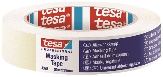 Apsauginė dažymo juosta TESA (balta) 50m x 25mm 04325-00001-02