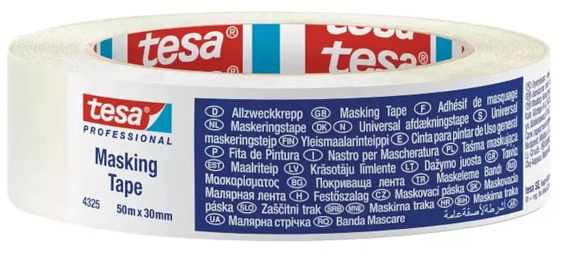 Apsauginė dažymo juosta TESA (balta) 50m x 30mm 04325-00002-02
