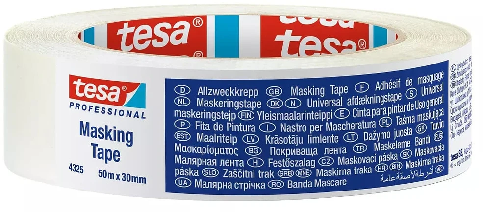 Apsauginė dažymo juosta TESA (balta) 50m x 38mm 04325-00003-01