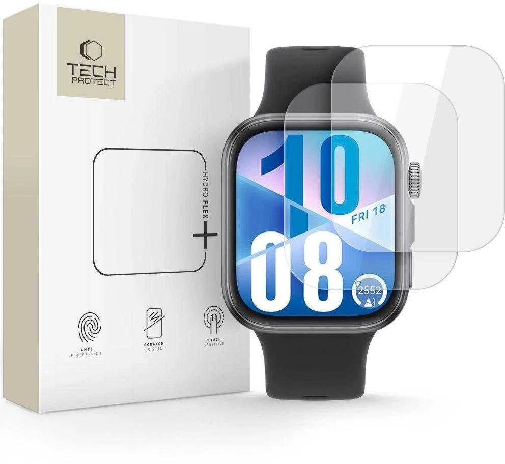 „Tech-Protect Hofi Hydro Flex+“ 2 hidrogelio plėvelių pakuotė, skirta „Huawei Watch Fit 3 / 4“ - skaidri