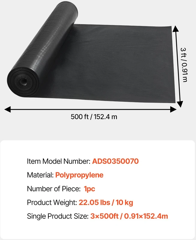 VEVOR Erozijos kontrolės tinklas 0.91 x 152.4 m