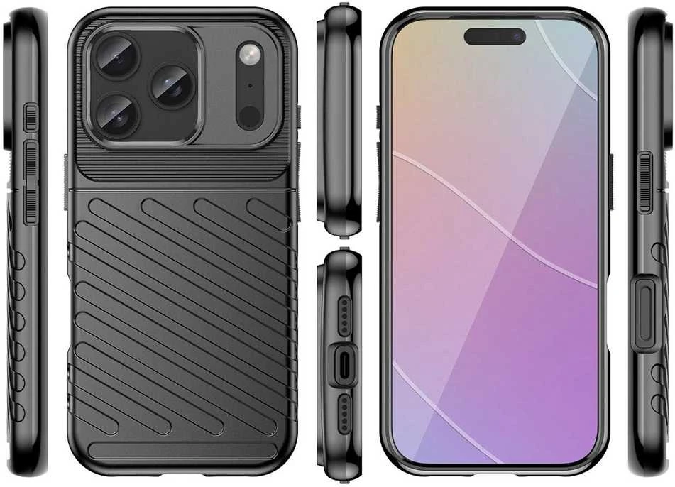 Hurtel Dėklas Thunder Dėklas skirtas Apple iPhone 17 Pro – juodos spalvos