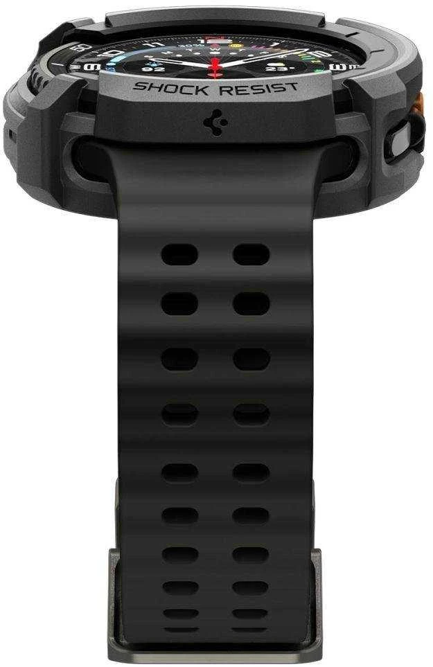 „Spigen Rugged Armor“, matinis juodas - „Galaxy Watch 8 Classic“ (46 mm)