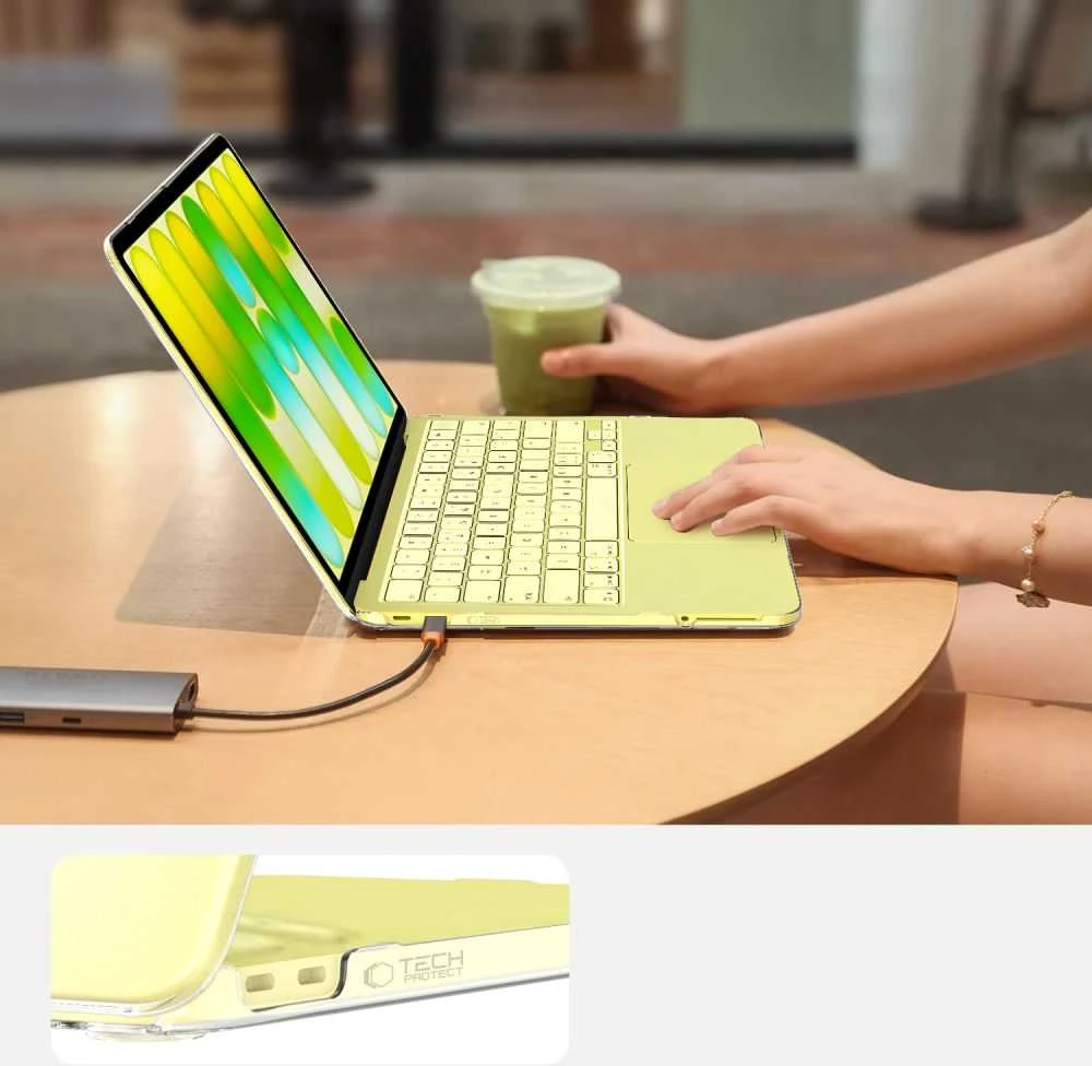 Apsauginis dėklas MacBook Neo 13" Tech-Protect SmartShell – skaidrus