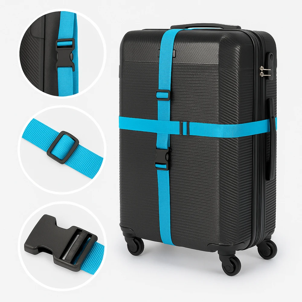 Solier Accessories Apsauginis dirželis lagaminui SA56 - Mėlynas